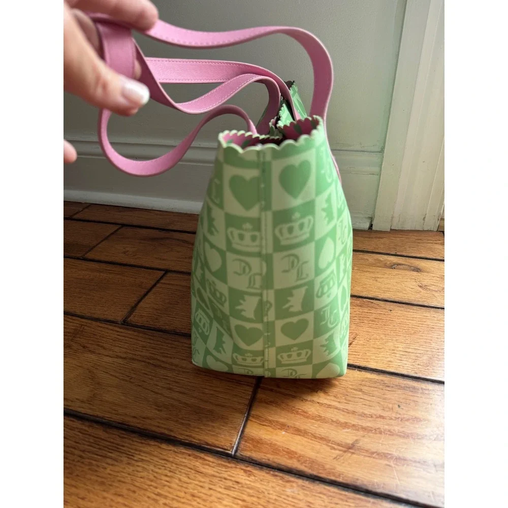 Juicy Couture Y2K Sweet Break Time 2 in 1‎ Tots Bag AND Wristlet Heart Checkered